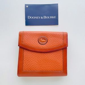 Dooney and Bourke AWL British Tan wallet Kisslock coin purse